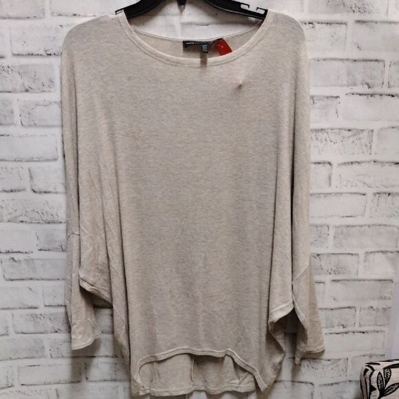 Cream Dolman Sleeve Boxy Top - Picture 1 of 3